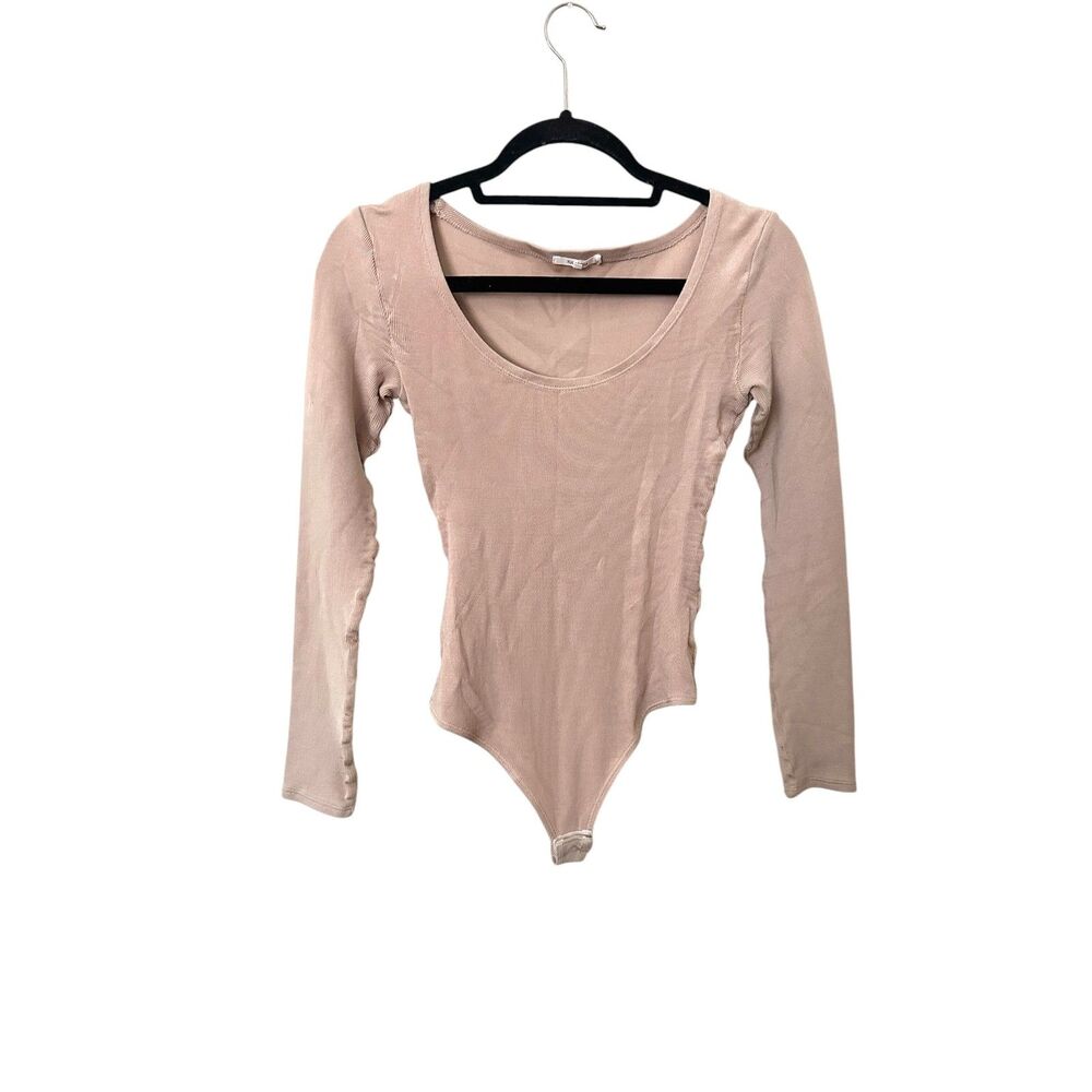 TULAROSA Stretch Scoop Neck Bodysuit Cream X-Small
